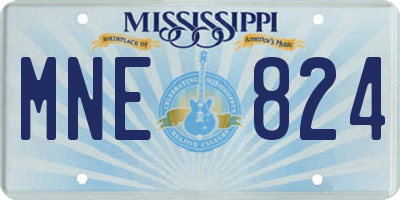 MS license plate MNE824