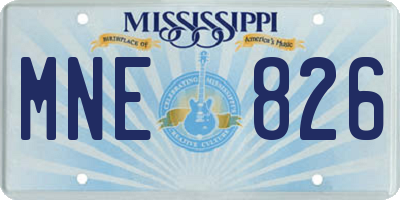 MS license plate MNE826
