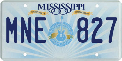 MS license plate MNE827