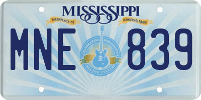 MS license plate MNE839
