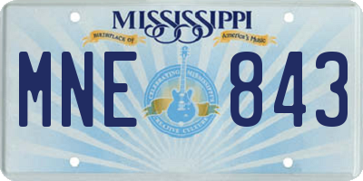MS license plate MNE843