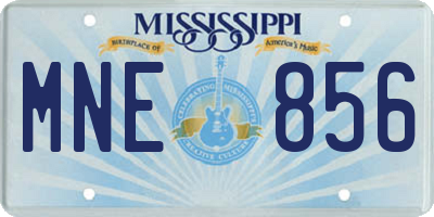 MS license plate MNE856