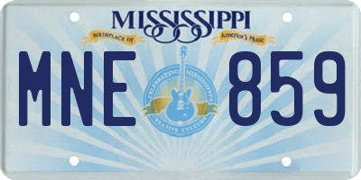 MS license plate MNE859