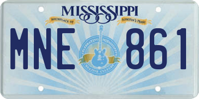 MS license plate MNE861