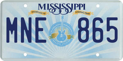 MS license plate MNE865