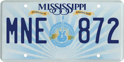 MS license plate MNE872