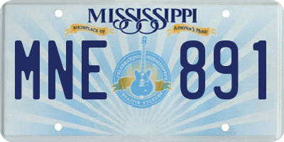 MS license plate MNE891