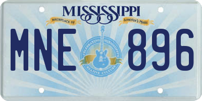 MS license plate MNE896