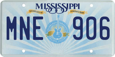 MS license plate MNE906