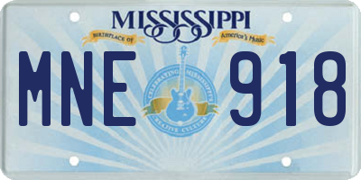 MS license plate MNE918