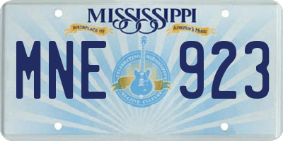 MS license plate MNE923