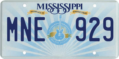 MS license plate MNE929