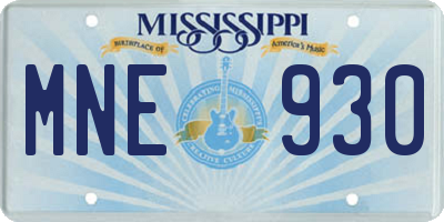MS license plate MNE930