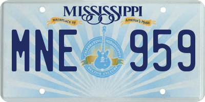 MS license plate MNE959