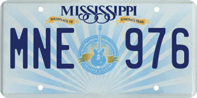MS license plate MNE976