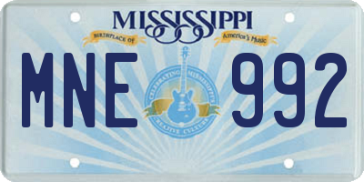 MS license plate MNE992