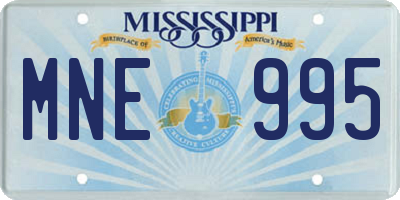 MS license plate MNE995