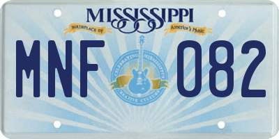 MS license plate MNF082