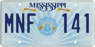 MS license plate MNF141