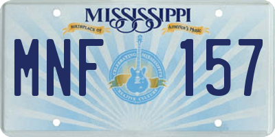 MS license plate MNF157