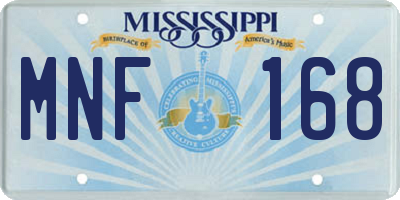 MS license plate MNF168