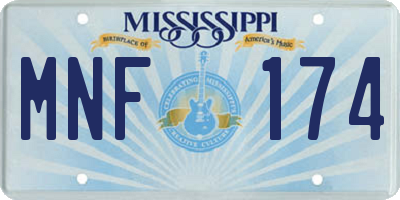 MS license plate MNF174