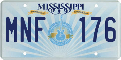 MS license plate MNF176