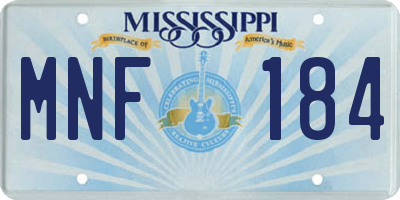 MS license plate MNF184