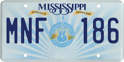 MS license plate MNF186
