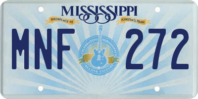 MS license plate MNF272