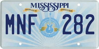 MS license plate MNF282