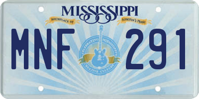 MS license plate MNF291
