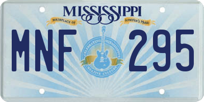 MS license plate MNF295