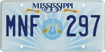 MS license plate MNF297