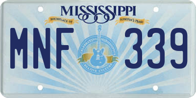MS license plate MNF339