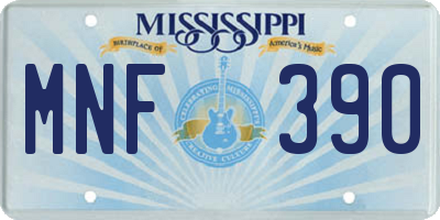 MS license plate MNF390