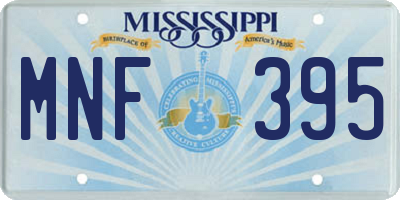 MS license plate MNF395