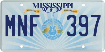 MS license plate MNF397