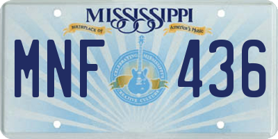 MS license plate MNF436