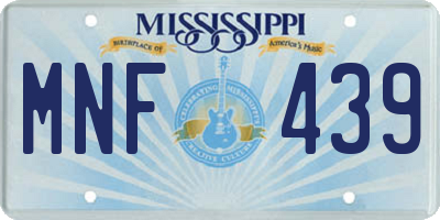 MS license plate MNF439