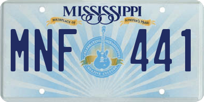 MS license plate MNF441
