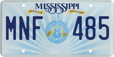 MS license plate MNF485