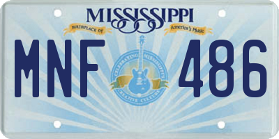 MS license plate MNF486