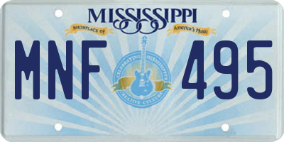 MS license plate MNF495