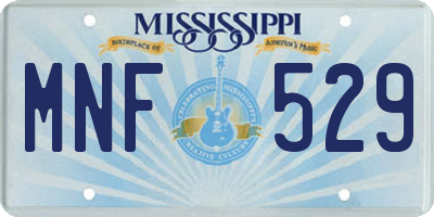 MS license plate MNF529