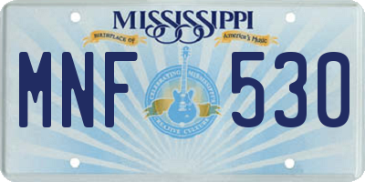 MS license plate MNF530