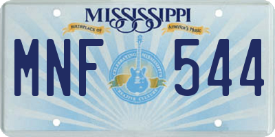 MS license plate MNF544