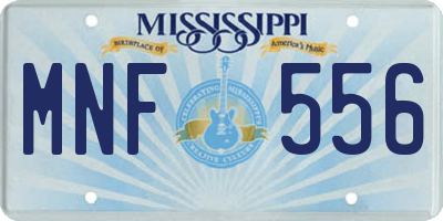 MS license plate MNF556