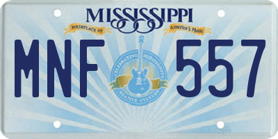 MS license plate MNF557