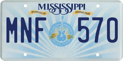 MS license plate MNF570